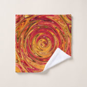 Abstrakte Herbstfolien Badhandtuch Set (Waschlappen)