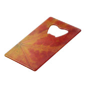 Abstrakte Herbstfotografie aus dem Ahornleaf Geldbeutel Flaschenöffner (Vorderseite Schrägansicht)