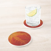 Abstrakte Herbstfotografie aus dem Ahornleaf Sandstein Untersetzer (Seite)