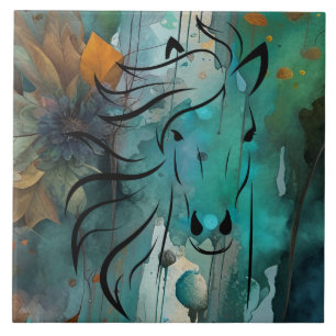 Abstrakte Herbstkunst Fliese