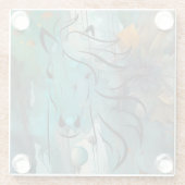 Abstrakte Herbstkunst Glasuntersetzer (Rückseite)