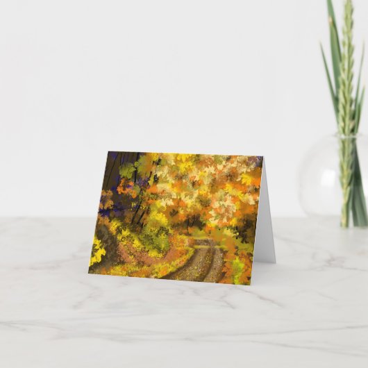 Abstrakte Herbstkunst Vielen Dank Dankeskarte (Vorderseite)