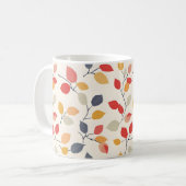 Abstrakte Herbstlaube Kaffeetasse (Vorderseite Links)