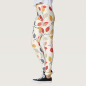Abstrakte Herbstlaube Leggings (Links)