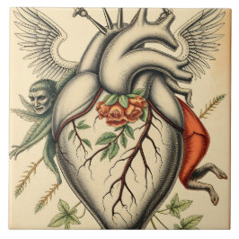Abstrakte Herz Illustration Fliese