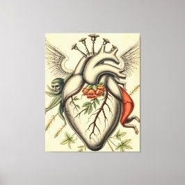 Abstrakte Herz Illustration Leinwanddruck