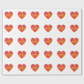 Abstrakte Herz-Konfetti-Kunst Geschenkpapier (Flach)