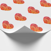 Abstrakte Herz-Konfetti-Kunst Geschenkpapier (Ecke)