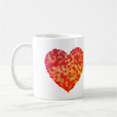 Abstrakte Herz-Konfetti-Kunst Kaffeetasse (Links)