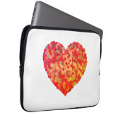 Abstrakte Herz-Konfetti-Kunst Laptopschutzhülle (Vorne Rechts)