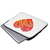 Abstrakte Herz-Konfetti-Kunst Laptopschutzhülle (Vorne Knopf)