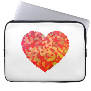 Abstrakte Herz-Konfetti-Kunst Laptopschutzhülle