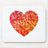 Abstrakte Herz-Konfetti-Kunst Mousepad (Vorne)