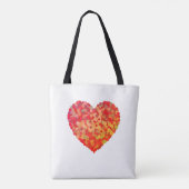 Abstrakte Herz-Konfetti-Kunst Tasche (Rückseite)