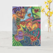 Abstrakte Herz-leere Gruß-Karte Karte (Gelbe Blume)