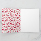 Abstrakte Herz-Muster Packpapier Medium Geschenk Karte (Innenseite)