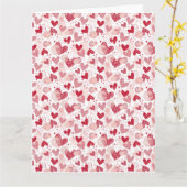 Abstrakte Herz-Muster Packpapier Medium Geschenk Karte (Gelbe Blume)