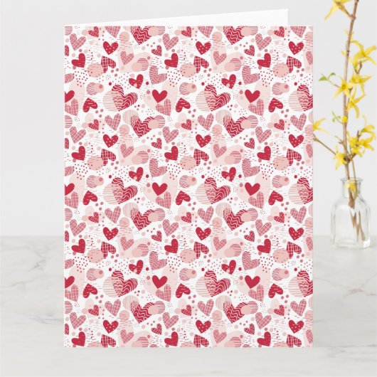 Abstrakte Herz-Muster Packpapier Medium Geschenk Karte (Gelbe Blume)