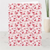 Abstrakte Herz-Muster Packpapier Medium Geschenk Karte (Vorderseite)