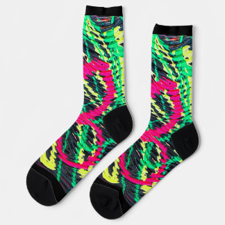 Abstrakte Herz Neon Color Socken