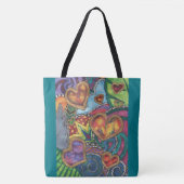 Abstrakte Herz-Taschen-Tasche Tasche (Vorderseite)