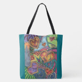 Abstrakte Herz-Taschen-Tasche Tasche (Rückseite)