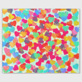 Abstrakte Herzen für den Tag des Valentines Geschenkpapier (Flach)