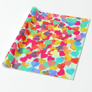 Abstrakte Herzen für den Tag des Valentines Geschenkpapier