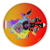 Abstrakte Herzen Keramikknauf (Vorderseite)