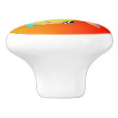 Abstrakte Herzen Keramikknauf (Seitenansicht)