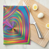 Abstrakte Herzen sind Abstrakt Geschirrtuch (Viertel Falte)