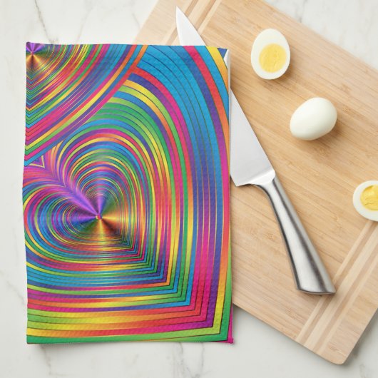 Abstrakte Herzen sind Abstrakt Geschirrtuch (Viertel Falte)