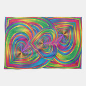 Abstrakte Herzen sind Abstrakt Geschirrtuch (Horizontal)