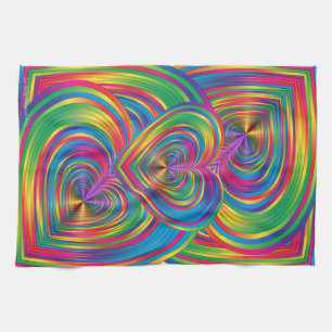 Abstrakte Herzen sind Abstrakt Geschirrtuch