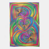 Abstrakte Herzen sind Abstrakt Geschirrtuch (Vertikal)