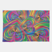 Abstrakte Herzen sind Abstrakt Geschirrtuch (Horizontal)