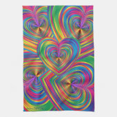 Abstrakte Herzen sind Abstrakt Geschirrtuch (Vertikal)
