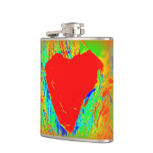 abstrakte Herzflasche Flachmann (Links)