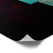 Abstrakte Herzkunst - Geometrisches Design der Lie Poster (Ecke)