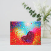Abstrakte Herzkunst Postkarte (Stehend Vorderseite)