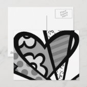 abstrakte Herzkunst Postkarte (Vorne/Hinten)