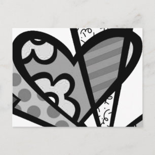 abstrakte Herzkunst Postkarte