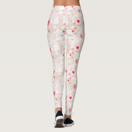 Abstrakte Herzmuster Leggings (Rückseite)