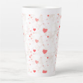 Abstrakte Herzmuster Milchtasse (Vorderseite)