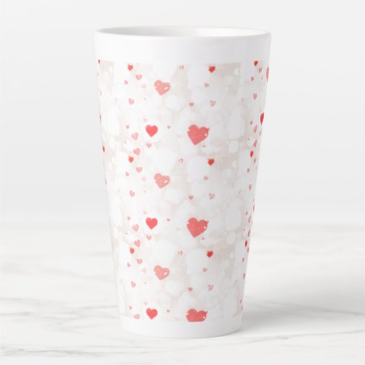 Abstrakte Herzmuster Milchtasse (Vorderseite)