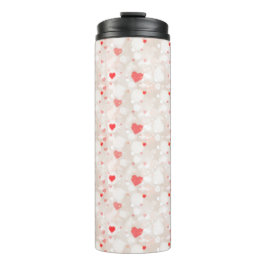 Abstrakte Herzmuster Thermosbecher