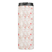 Abstrakte Herzmuster Thermosbecher (Rückseite)