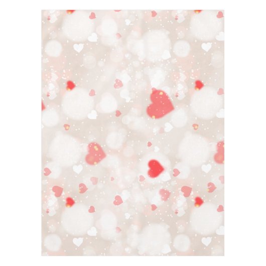 Abstrakte Herzmuster Tischdecke (Vorderseite)