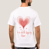 Abstrakte Herzschicht T-Shirt (Rückseite)