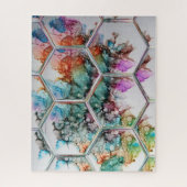 Abstrakte Hexagon-Kunst Puzzle (Vertikal)